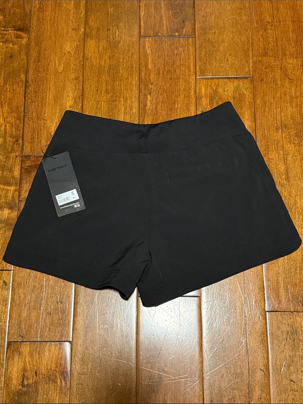 90 Degree By Reflex Black Athletic Shorts with White Side Stripes - Picture 2 of 4